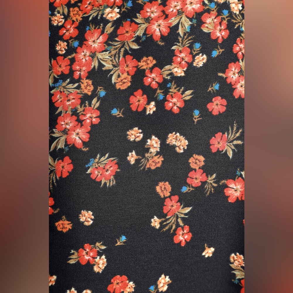 Free People Let Me Love Black Floral Print Cami Top Size Small - Picture 5 of 6